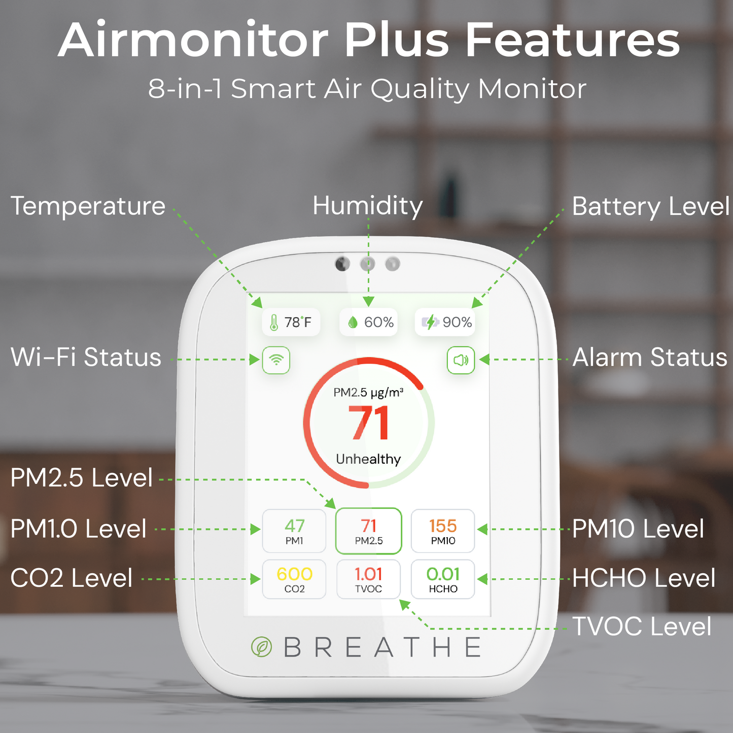 BREATHE Airmonitor Plus 3 Pack